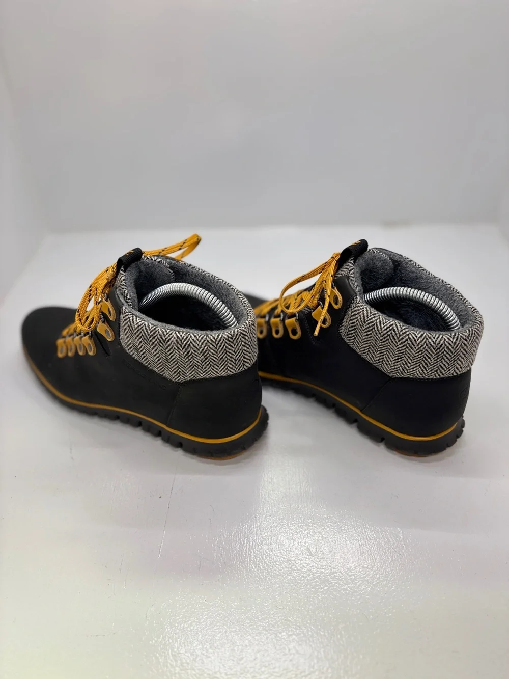 Cole Haan ZerøGrand Waterproof Hiking Boots Women's 8B Black Yellow WN002238